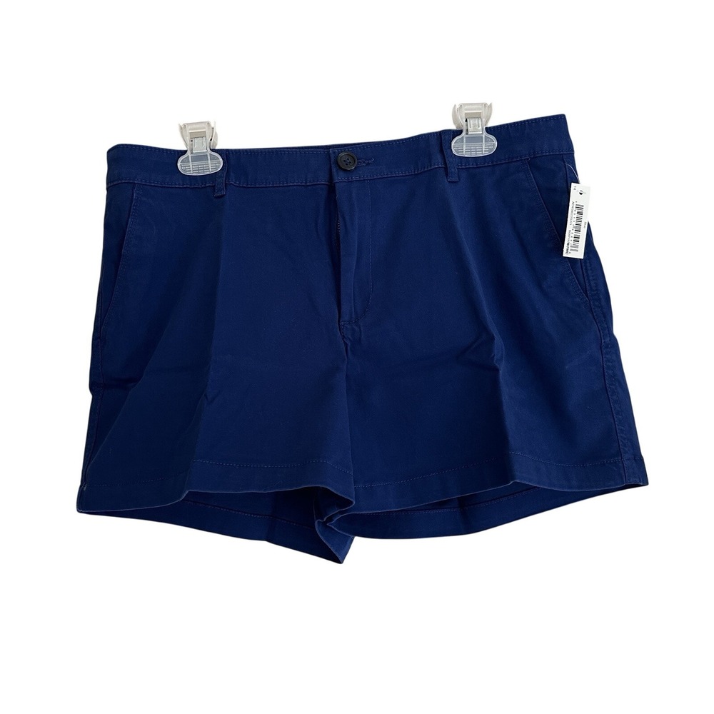Amazon Essentials Women's 14 Mid-Rise Slim-Fit‎ 3.5 Inch Inseam Navy Khaki Short